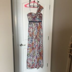 BCBGMaxAzria One Shoulder Gown